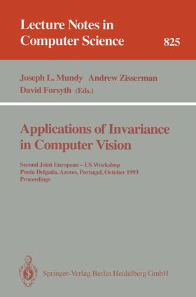 Mundy / Forsyth / Zisserman |  Applications of Invariance in Computer Vision | Buch |  Sack Fachmedien