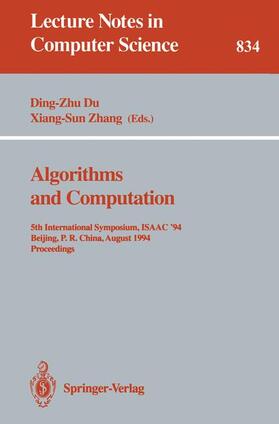 Zhang / Du |  Algorithms and Computation | Buch |  Sack Fachmedien