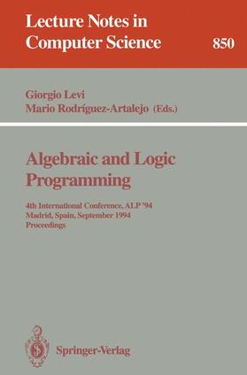 Rodriguez-Artalejo / Levi |  Algebraic and Logic Programming | Buch |  Sack Fachmedien