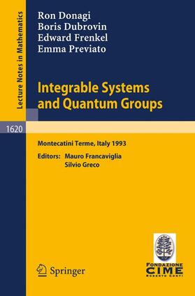 Donagi / Dubrovin / Francaviglia |  Integrable Systems and Quantum Groups | Buch |  Sack Fachmedien
