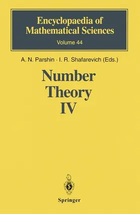 Parshin / Shafarevich |  Number Theory IV | Buch |  Sack Fachmedien