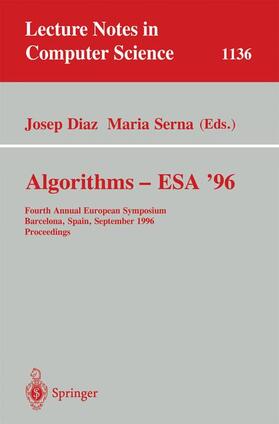 Serna / Diaz |  Algorithms - ESA '96 | Buch |  Sack Fachmedien