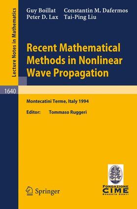 Boillat / Dafermos / Ruggeri |  Recent Mathematical Methods in Nonlinear Wave Propagation | Buch |  Sack Fachmedien