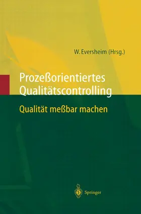 Eversheim |  Prozeßorientiertes Qualitätscontrolling | Buch |  Sack Fachmedien