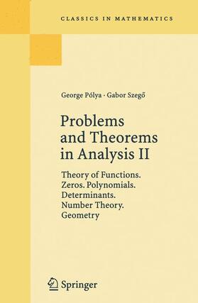 Polya / Szegö |  Problems and Theorems in Analysis II | Buch |  Sack Fachmedien