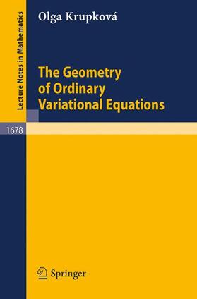 Krupkova |  The Geometry of Ordinary Variational Equations | Buch |  Sack Fachmedien