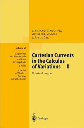 Giaquinta / Soucek / Modica |  Cartesian Currents in the Calculus of Variations II | Buch |  Sack Fachmedien