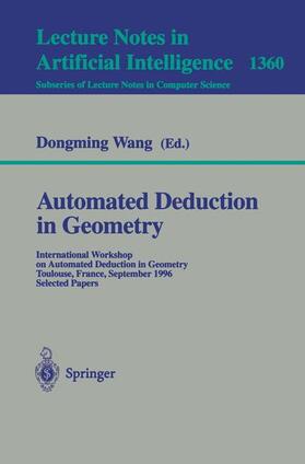 Wang |  Automated Deduction in Geometry | Buch |  Sack Fachmedien