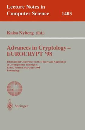 Nyberg |  Advances in Cryptology ¿ EUROCRYPT '98 | Buch |  Sack Fachmedien