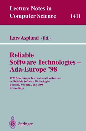 Asplund |  Reliable Software Technologies - Ada-Europe '98 | Buch |  Sack Fachmedien