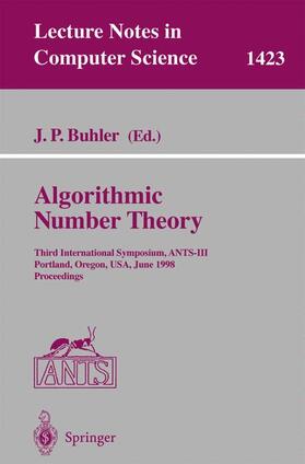 Buhler |  Algorithmic Number Theory | Buch |  Sack Fachmedien