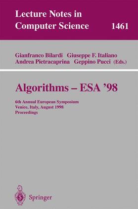 Bilardi / Pucci / Italiano |  Algorithms - ESA '98 | Buch |  Sack Fachmedien