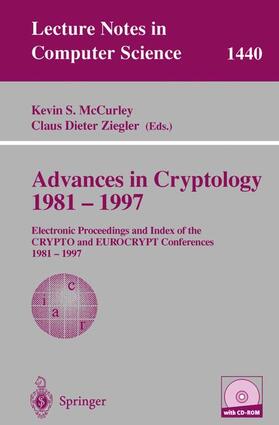 McCurley / Ziegler |  Advances in Cryptology 1981 - 1997 | Buch |  Sack Fachmedien