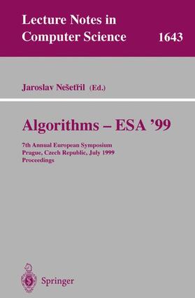 Nesetril |  Algorithms - ESA'99 | Buch |  Sack Fachmedien