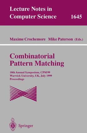 Paterson / Crochemore |  Combinatorial Pattern Matching | Buch |  Sack Fachmedien