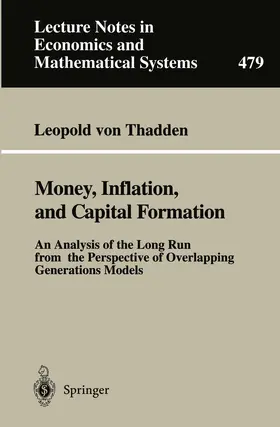 Thadden |  Money, Inflation, and Capital Formation | Buch |  Sack Fachmedien