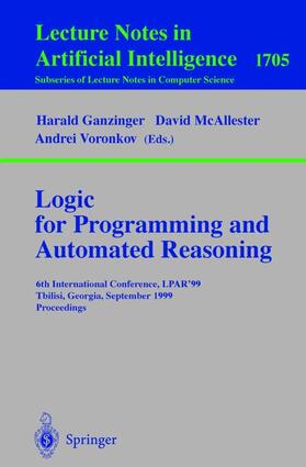 Ganzinger / Voronkov / McAllester |  Logic Programming and Automated Reasoning | Buch |  Sack Fachmedien