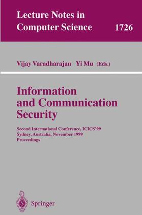 Mu / Varadharajan |  Information and Communication Security | Buch |  Sack Fachmedien