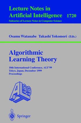 Yokomori / Watanabe |  Algorithmic Learning Theory | Buch |  Sack Fachmedien