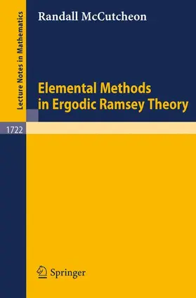 McCutcheon |  Elemental Methods in Ergodic Ramsey Theory | Buch |  Sack Fachmedien