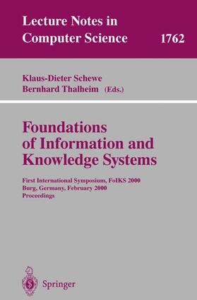 Thalheim / Schewe |  Foundations of Information and Knowledge Systems | Buch |  Sack Fachmedien