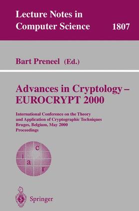 Preneel |  Advances in Cryptology ¿ EUROCRYPT 2000 | Buch |  Sack Fachmedien