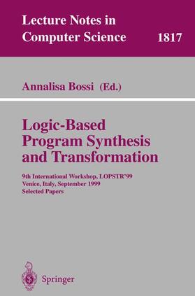 Bossi |  Logic-Based Program Synthesis and Transformation | Buch |  Sack Fachmedien
