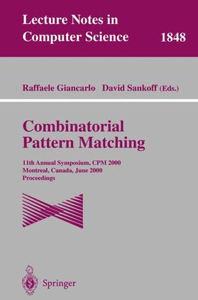 Sankoff / Giancarlo |  Combinatorial Pattern Matching | Buch |  Sack Fachmedien