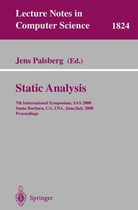 Palsberg |  Static Analysis | Buch |  Sack Fachmedien