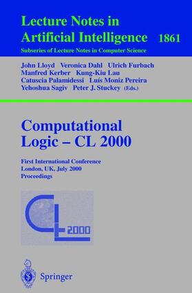 Lloyd / Dahl / Furbach |  Computational Logic ¿ CL 2000 | Buch |  Sack Fachmedien