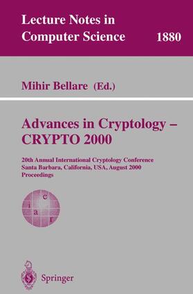 Bellare |  Advances in Cryptology - CRYPTO 2000 | Buch |  Sack Fachmedien