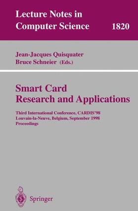 Schneier / Quisquater |  Smart Card. Research and Applications | Buch |  Sack Fachmedien