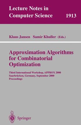 Khuller / Jansen |  Approximation Algorithms for Combinatorial Optimization | Buch |  Sack Fachmedien