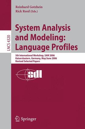 Reed / Gotzhein |  System Analysis and Modeling: Language Profiles | Buch |  Sack Fachmedien