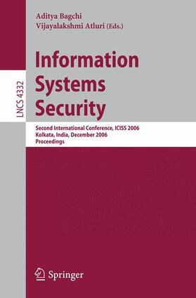 Atluri / Bagchi |  Information Systems Security | Buch |  Sack Fachmedien