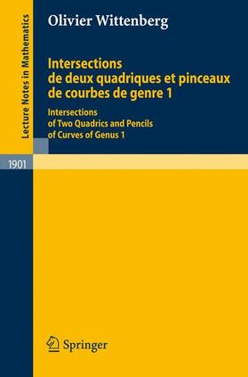 Wittenberg |  Intersections de deux quadriques et pinceaux de courbes de genre 1 | Buch |  Sack Fachmedien