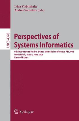 Voronkov |  Perspectives of Systems Informatics | Buch |  Sack Fachmedien