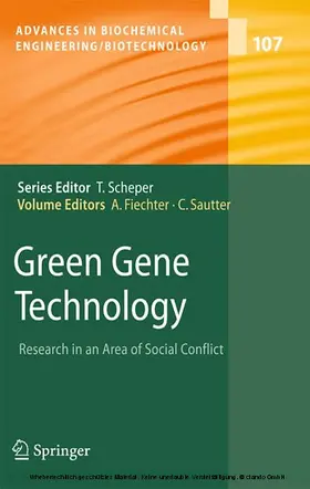 Fiechter / Sautter |  Green Gene Technology | eBook | Sack Fachmedien