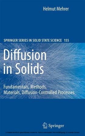 Mehrer |  Diffusion in Solids | eBook | Sack Fachmedien