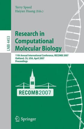 Huang / Speed |  Research in Computational Molecular Biology | Buch |  Sack Fachmedien