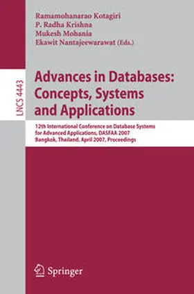 Kotagiri / Krishna / Mohania |  Advances in Databases: Concepts, Systems and Applications | eBook | Sack Fachmedien