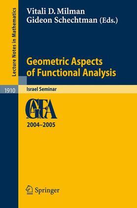 Schechtman / Milman |  Geometric Aspects of Functional Analysis | Buch |  Sack Fachmedien