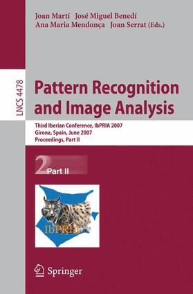 Martí / Serrat / Benedí |  Pattern Recognition and Image Analysis | Buch |  Sack Fachmedien
