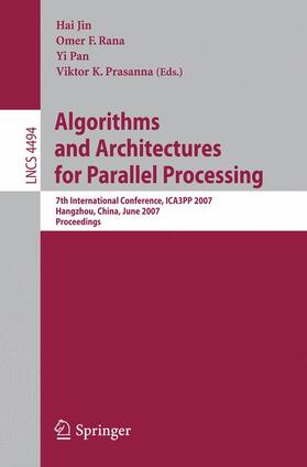 Jin / Rana / Pan |  Algorithms and Architectures for Parallel Processing | Buch |  Sack Fachmedien