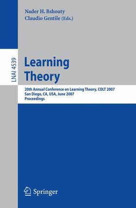 Gentile / Bshouty |  Learning Theory | Buch |  Sack Fachmedien