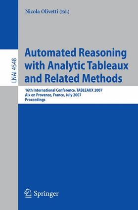 Olivetti |  Automated Reasoning with Analytic Tableaux and Related Methods | Buch |  Sack Fachmedien
