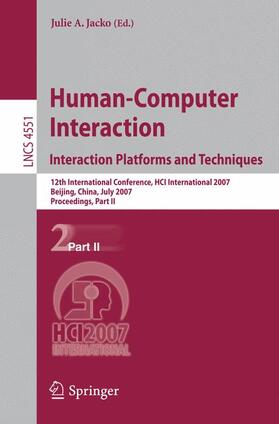Jacko |  Human-Computer Interaction. Interaction Platforms and Techniques | Buch |  Sack Fachmedien