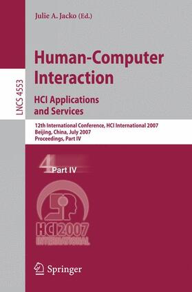 Jacko |  Human-Computer Interaction. HCI Applications and Services | Buch |  Sack Fachmedien