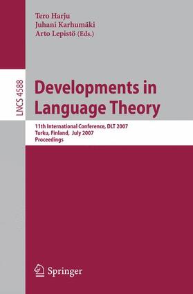 Harju / Lepistö / Karhumäki |  Developments in Language Theory | Buch |  Sack Fachmedien