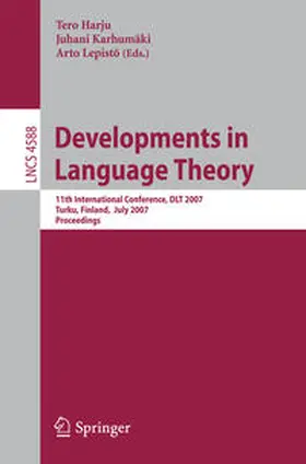 Harju / Karhumäki / Lepistö |  Developments in Language Theory | eBook | Sack Fachmedien